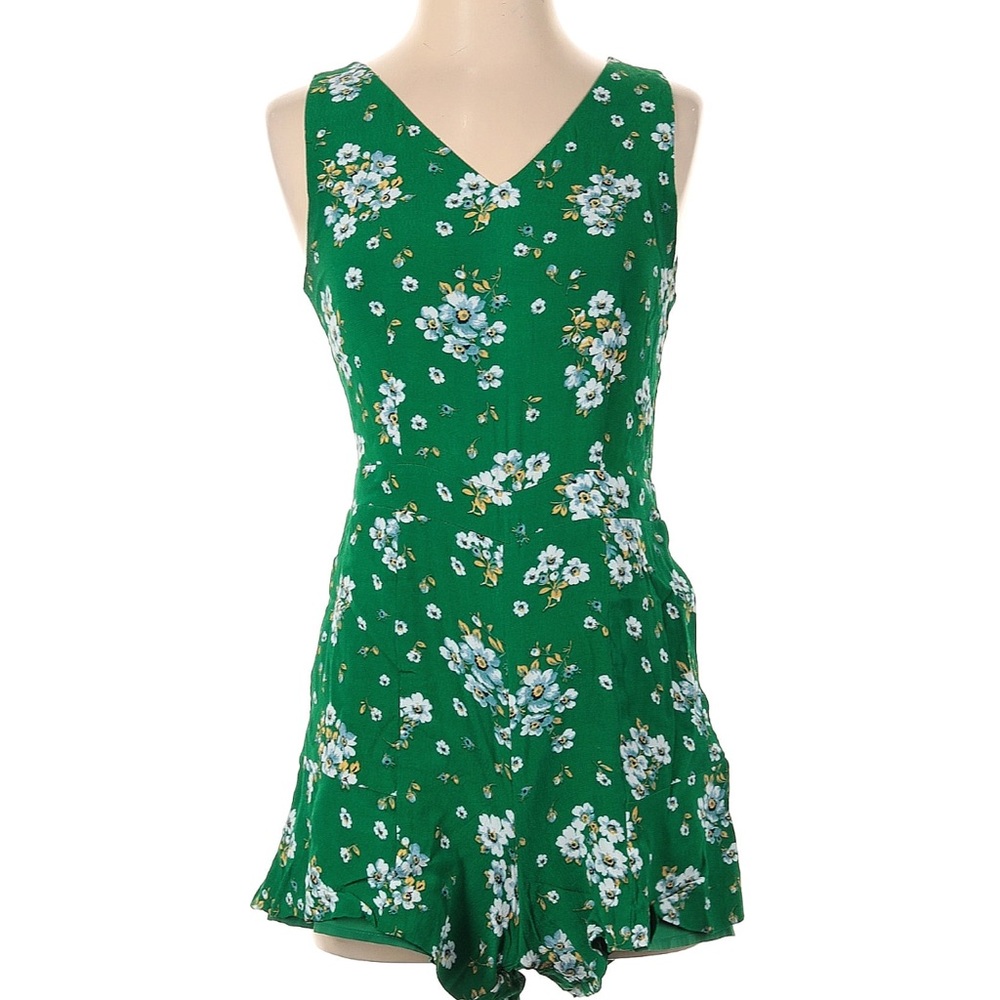 Loft Kelly Green Floral Romper